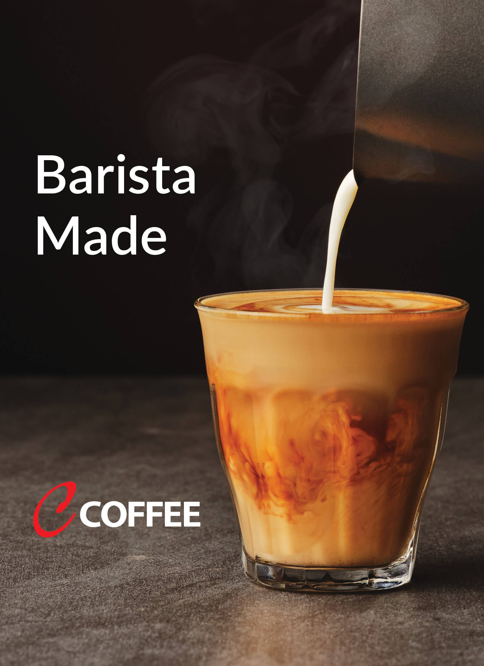 Barista made C Coffee Latte