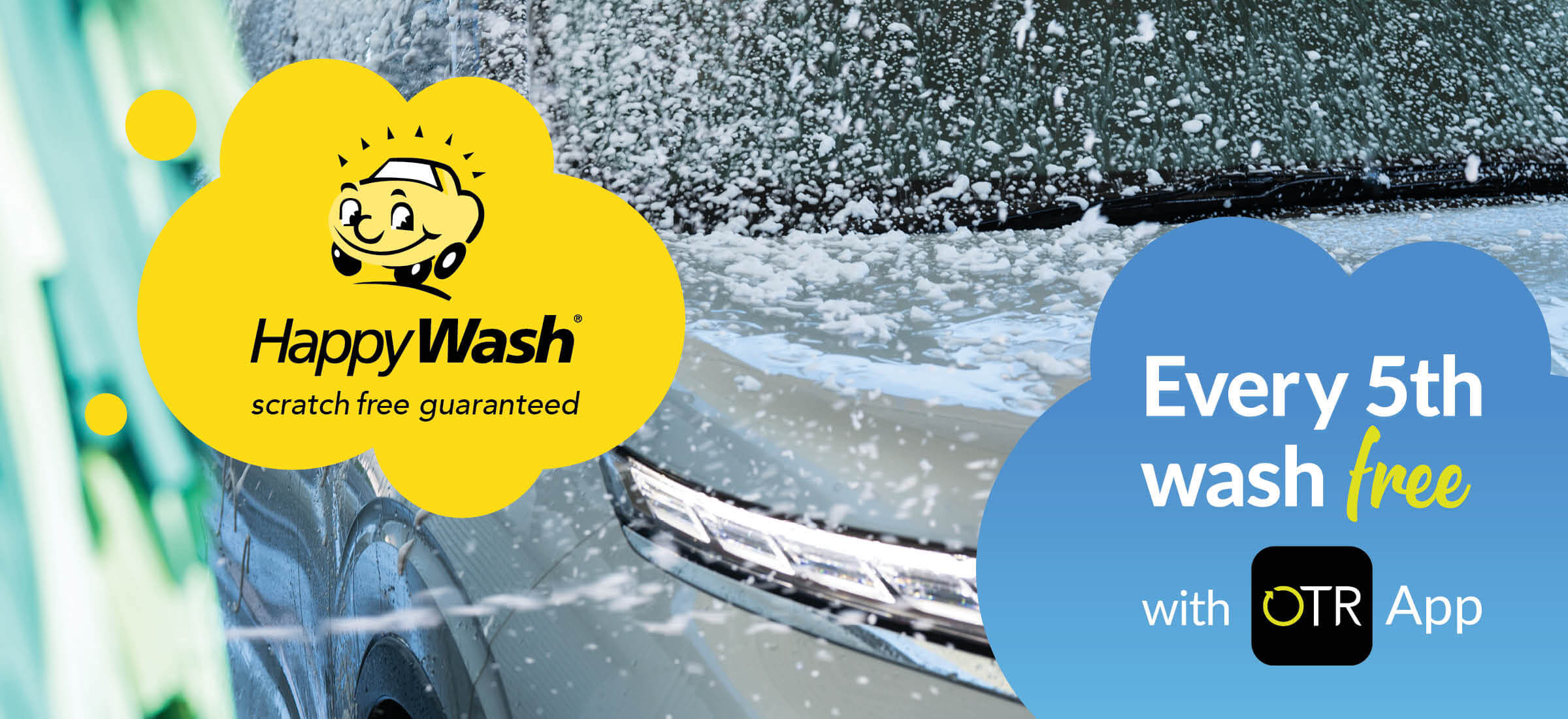 HappyWash every 5th wash is free with the OTR App