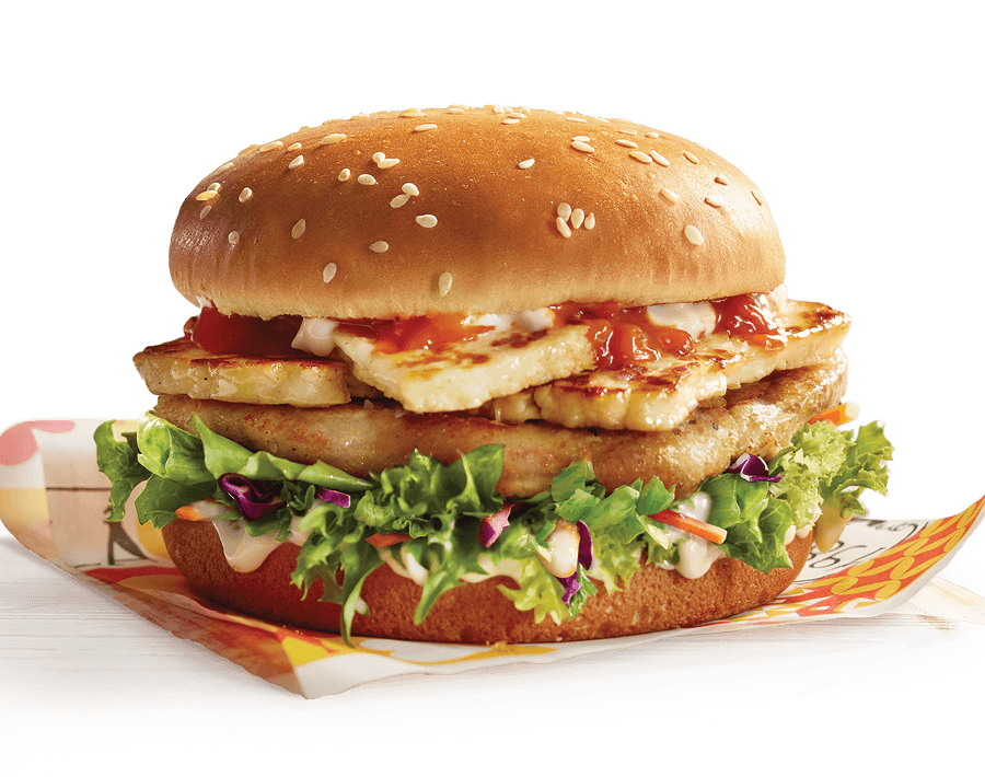 Oporto - Halloumi & Chicken Burger