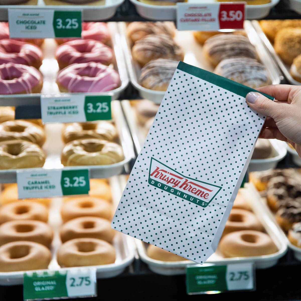 Krispy Kreme doughnuts are made daily