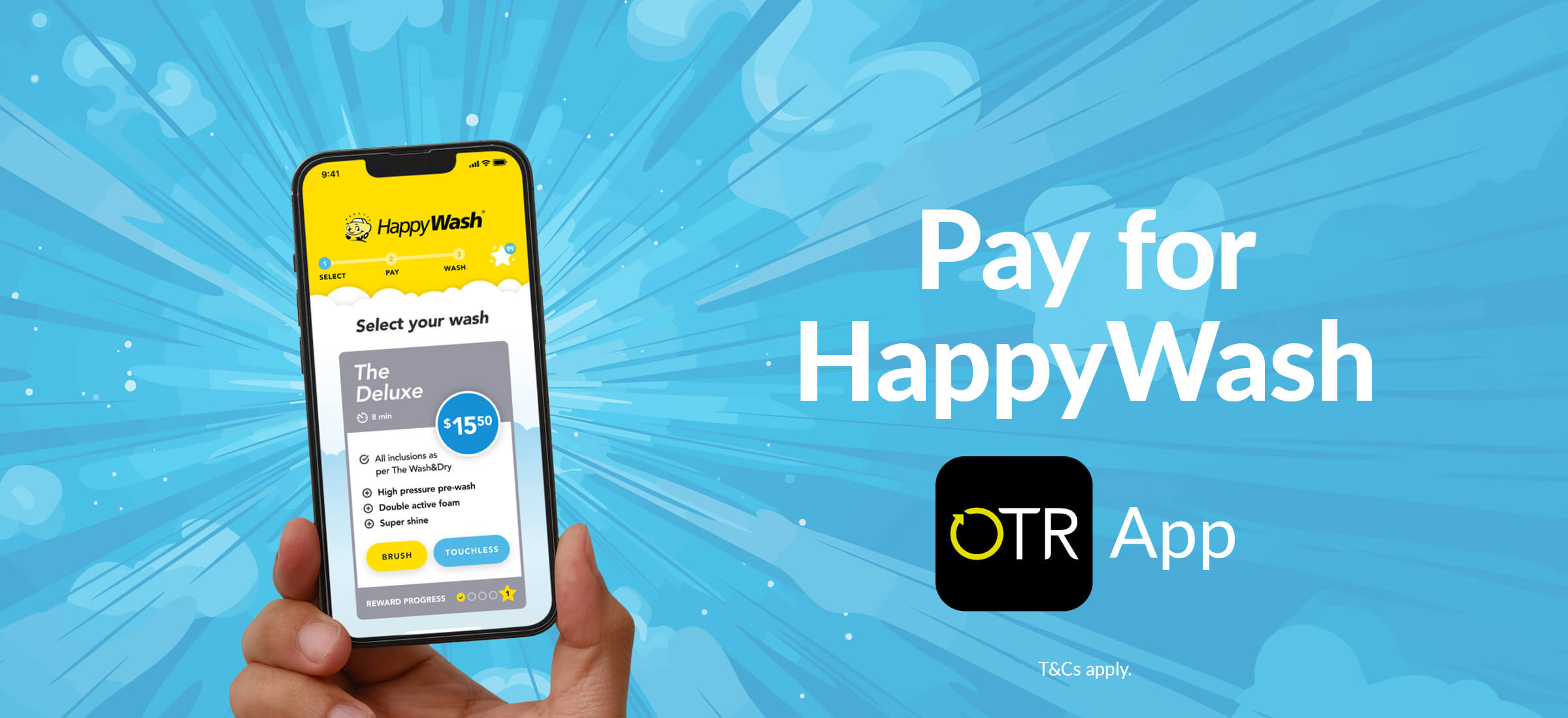 OTR App - Pay for HappyWash