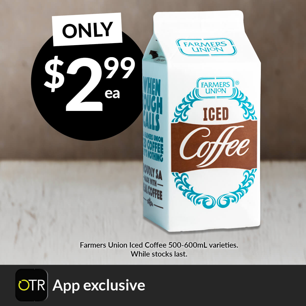 OTR Supermarket - SHOP Farmers Union Iced Coffee for $2.99ea, APP EXCLUSIVE