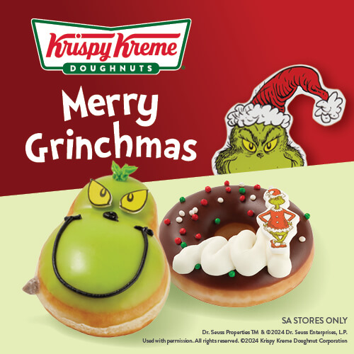 Krispy Kreme Grinch Doughnuts